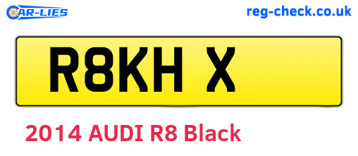 R8KHX are the vehicle registration plates.