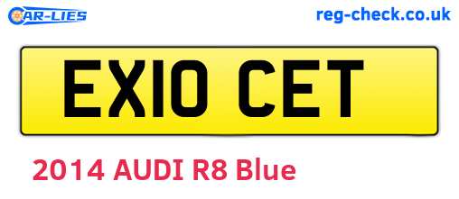 EX10CET are the vehicle registration plates.