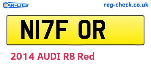 N17FOR are the vehicle registration plates.