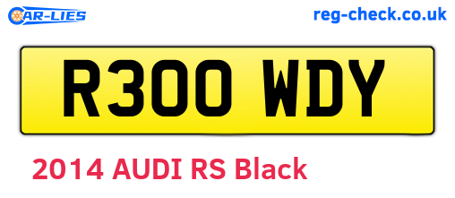 R300WDY are the vehicle registration plates.