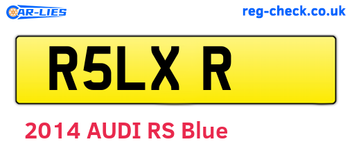 R5LXR are the vehicle registration plates.