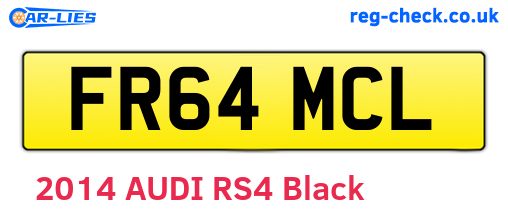 FR64MCL are the vehicle registration plates.