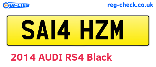 SA14HZM are the vehicle registration plates.
