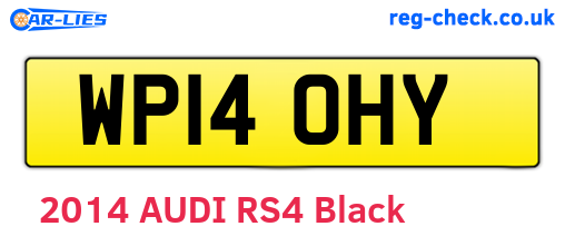 WP14OHY are the vehicle registration plates.