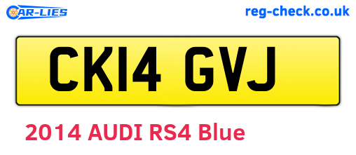 CK14GVJ are the vehicle registration plates.