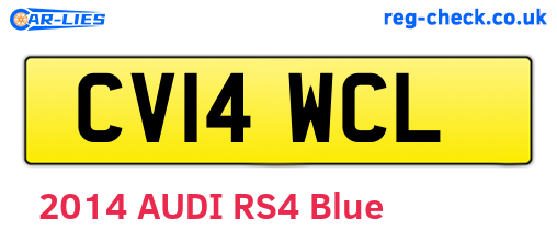CV14WCL are the vehicle registration plates.