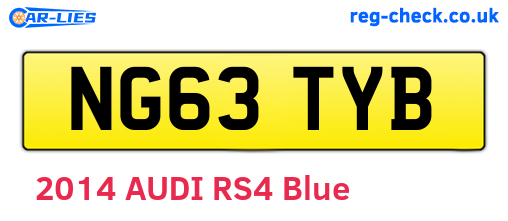 NG63TYB are the vehicle registration plates.