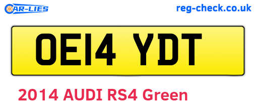 OE14YDT are the vehicle registration plates.