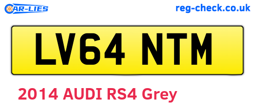 LV64NTM are the vehicle registration plates.