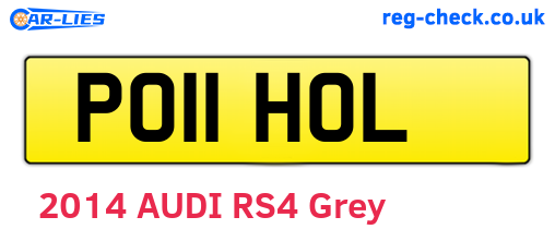 PO11HOL are the vehicle registration plates.