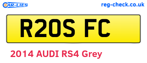 R20SFC are the vehicle registration plates.