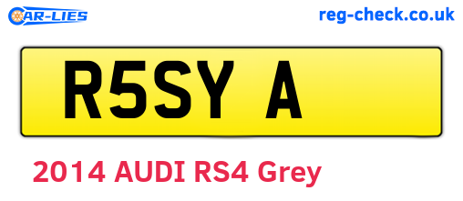 R5SYA are the vehicle registration plates.