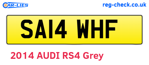 SA14WHF are the vehicle registration plates.