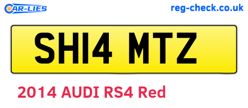 SH14MTZ are the vehicle registration plates.