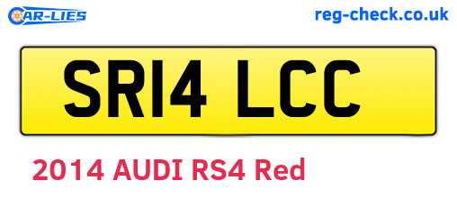 SR14LCC are the vehicle registration plates.