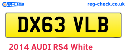 DX63VLB are the vehicle registration plates.