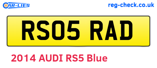 RS05RAD are the vehicle registration plates.