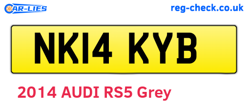 NK14KYB are the vehicle registration plates.