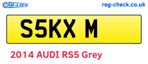 S5KXM are the vehicle registration plates.