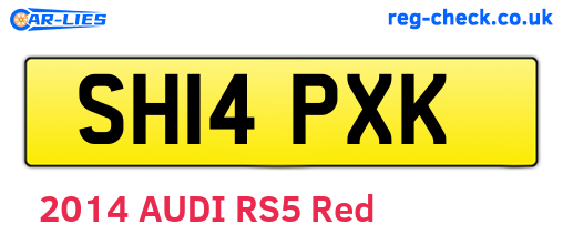 SH14PXK are the vehicle registration plates.