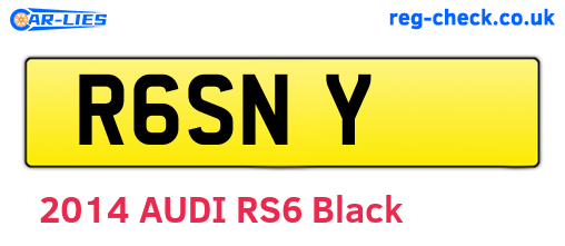 R6SNY are the vehicle registration plates.
