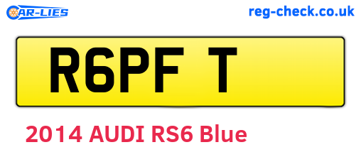 R6PFT are the vehicle registration plates.