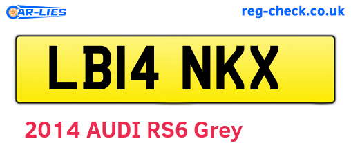 LB14NKX are the vehicle registration plates.