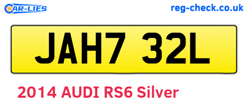 JAH732L are the vehicle registration plates.