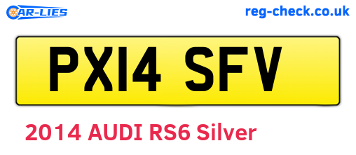 PX14SFV are the vehicle registration plates.