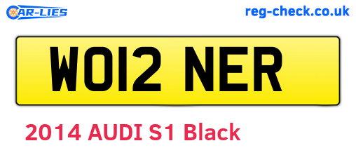 WO12NER are the vehicle registration plates.