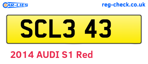 SCL343 are the vehicle registration plates.