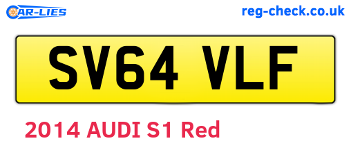 SV64VLF are the vehicle registration plates.