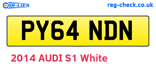 PY64NDN are the vehicle registration plates.