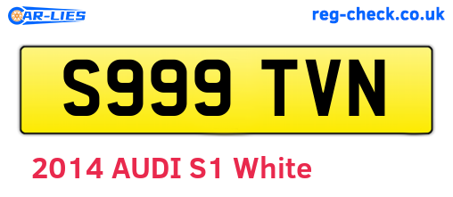 S999TVN are the vehicle registration plates.