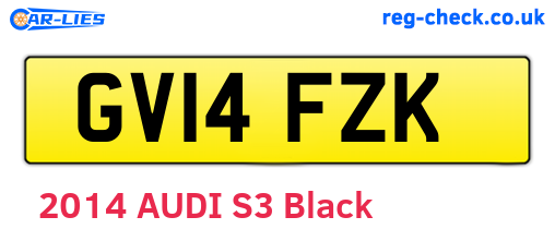 GV14FZK are the vehicle registration plates.