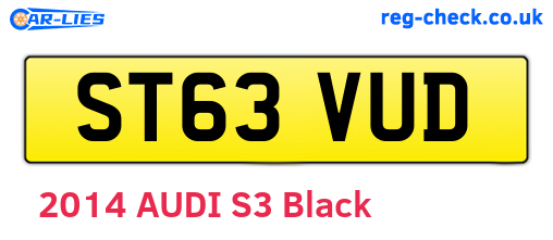 ST63VUD are the vehicle registration plates.