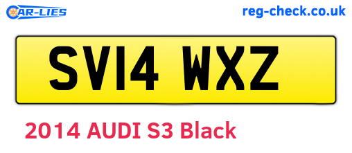 SV14WXZ are the vehicle registration plates.