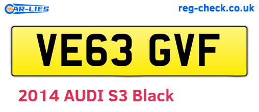 VE63GVF are the vehicle registration plates.