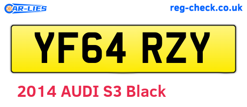 YF64RZY are the vehicle registration plates.