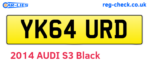 YK64URD are the vehicle registration plates.