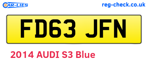 FD63JFN are the vehicle registration plates.