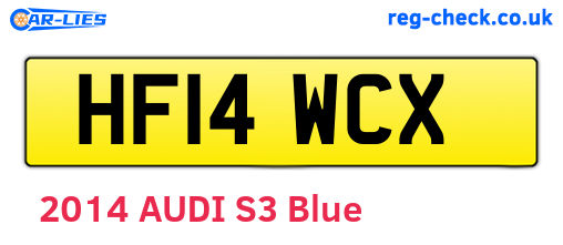 HF14WCX are the vehicle registration plates.