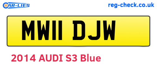 MW11DJW are the vehicle registration plates.