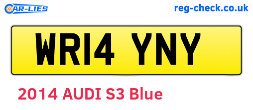 WR14YNY are the vehicle registration plates.