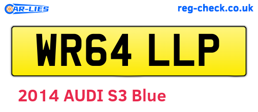 WR64LLP are the vehicle registration plates.