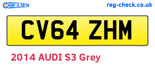 CV64ZHM are the vehicle registration plates.