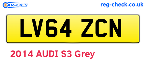 LV64ZCN are the vehicle registration plates.