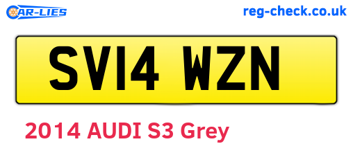 SV14WZN are the vehicle registration plates.