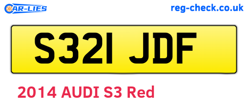 S321JDF are the vehicle registration plates.