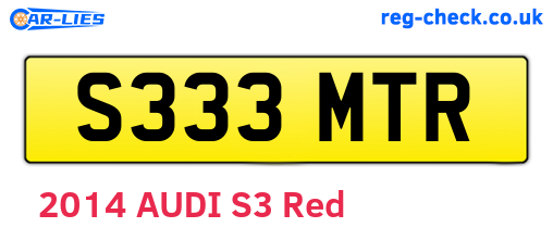S333MTR are the vehicle registration plates.